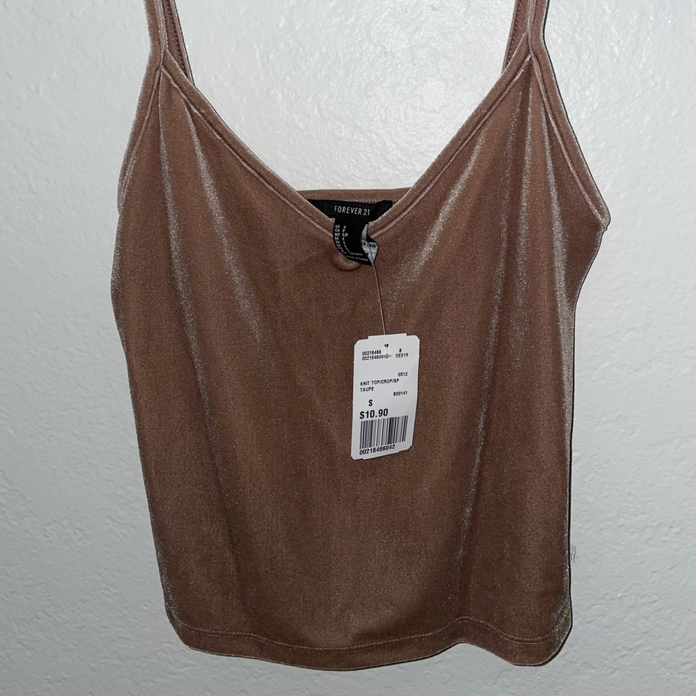 Mauve/dusty pink velvet tank top